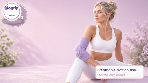 Breathable stretch knit Purple elbow and knee sleeves