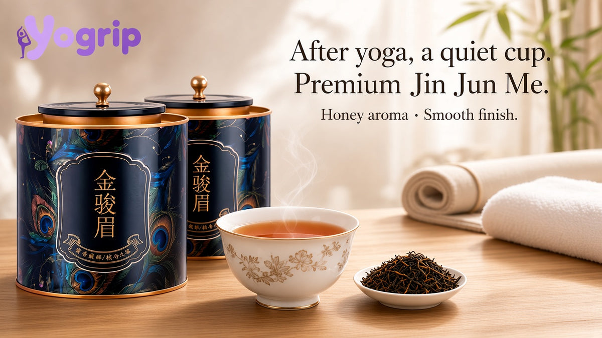 Yogrip Premium Jin Jun Mei black tea peacock tin cans — product cover