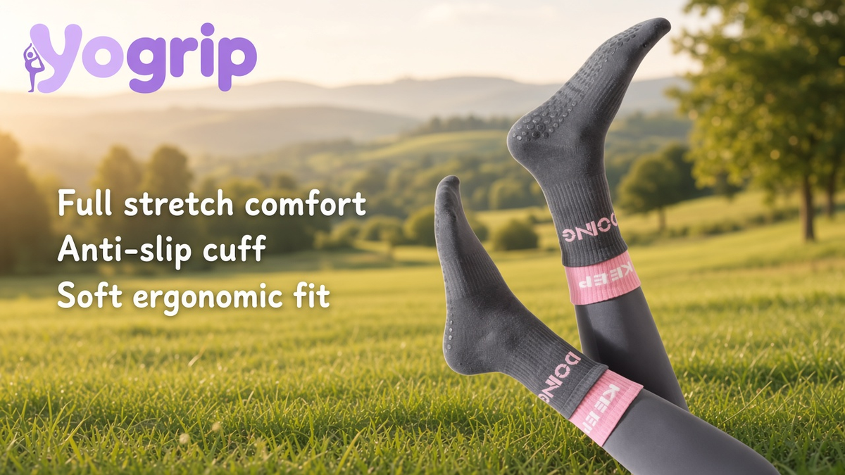 Yogrip crew grip socks — image 3