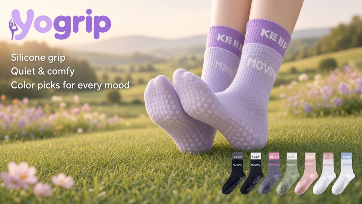 Yogrip crew grip socks — image 4